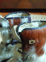 Bottes  fourrées vintage (poils de chèvre) - Années 70