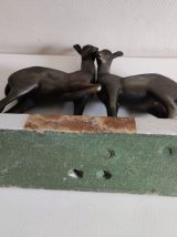 statue en régule sur marbre