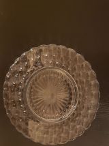 Joli service motif bulles bleu saphir vintage