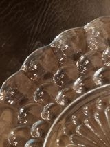 Joli service motif bulles bleu saphir vintage