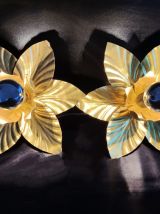 appliques feuilles dorées