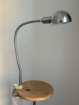 Lampe vintage 1950 à étau industrielle chromée Jumo 215 - 55