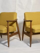 Paire de fauteuils GFM-87 Juliusz Kedziorek 1960 jaune.Ref s