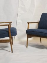 Paire de fauteuil création par M. Zieliński année 60 tissu b