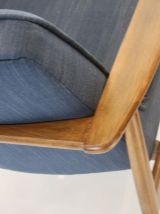 Paire de fauteuil création par M. Zieliński année 60 tissu b