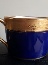 Tasse à chocolat Limoges bleu de four