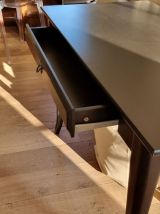 coiffeuse bureau brun noir en pin massif