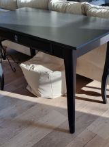 coiffeuse bureau brun noir en pin massif