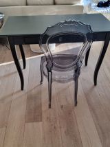 coiffeuse bureau brun noir en pin massif