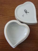 Boite à bijoux en céramique du Portugal en forme de coeur
