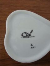 Boite à bijoux en céramique du Portugal en forme de coeur