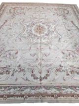 Tapis vintage Français Aubusson fait main, 1Q08