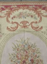 Tapis vintage Français Aubusson fait main, 1Q11