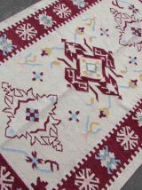 Tapis vintage Indien Dhurri fait main, 1Q12