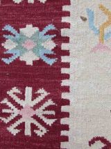 Tapis vintage Indien Dhurri fait main, 1Q12