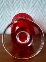 Vase cristal de bayel rouge  bohème 