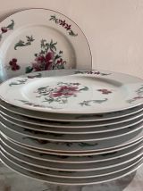 12 ASSIETTES PORCELAINE DE LIMOGES