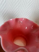 Paire de vases en opaline de foire vers 1920