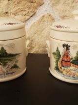 2 Terrines foie gras Sarreguemines décor Saverne