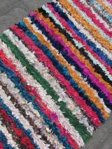 Tapis vintage Marocain Boucherouite fait main, 1Q19