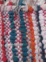 Tapis vintage Marocain Boucherouite fait main, 1Q19