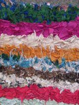 Tapis vintage Marocain Boucherouite fait main, 1Q19