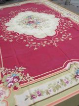 Tapis vintage Français Aubusson fait main, 1Q21