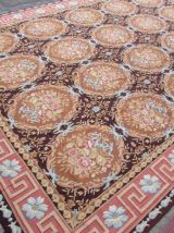 Tapis vintage Français Aubusson fait main, 1Q22