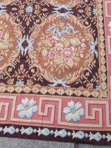 Tapis vintage Français Aubusson fait main, 1Q22