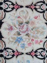 Tapis vintage Anglais Needlepoint fait main, 1P144