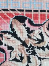 Tapis vintage Anglais Needlepoint fait main, 1P144