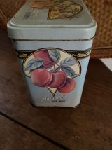 Boîte anglaise au décor de fruits , années 70.