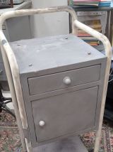 Table chevet d'hôpital années 50 métal 