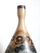 Vase bouteille africaniste par Jean-Claude Courjault 1960 