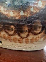 Vase bouteille africaniste par Jean-Claude Courjault 1960 