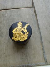 boîte (pilulier) Thaïlande laque noire et or 