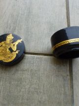 boîte (pilulier) Thaïlande laque noire et or 