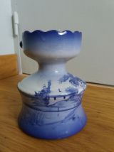Bougeoir vase céramique décor peint à la main