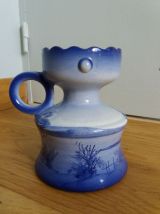Bougeoir vase céramique décor peint à la main