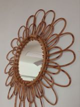 Miroir bambou vintage 