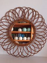 Miroir bambou vintage 