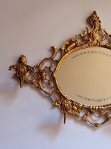 Porte-manteau en bronze avec miroir 