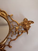 Porte-manteau en bronze avec miroir 