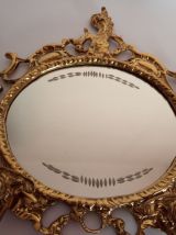 Porte-manteau en bronze avec miroir 