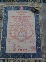 Vintage tapis oriental Tunisien bleu en laine tissé main 