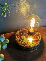 Lampe vintage chevet salon bureau boîte en fer "Dieu Grec"