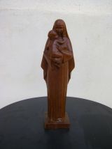 Vierge à l'enfant  en bois 