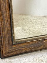Miroir Louis Philippe en bois et stuc verni