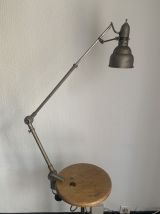 Lampe vintage 1950 Lumina usine industrielle atelier - 80 cm