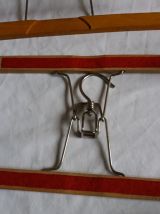 Cintres vintage en bois , lot de 5